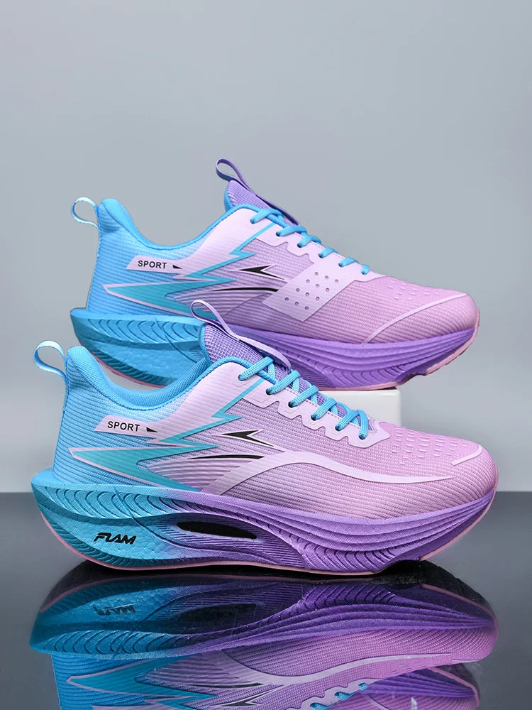 Women’s Fashion Versatile Comfortable Lightweight Running Shoes with Cushioning Technology and Carbon Plate, Unisex Competitive