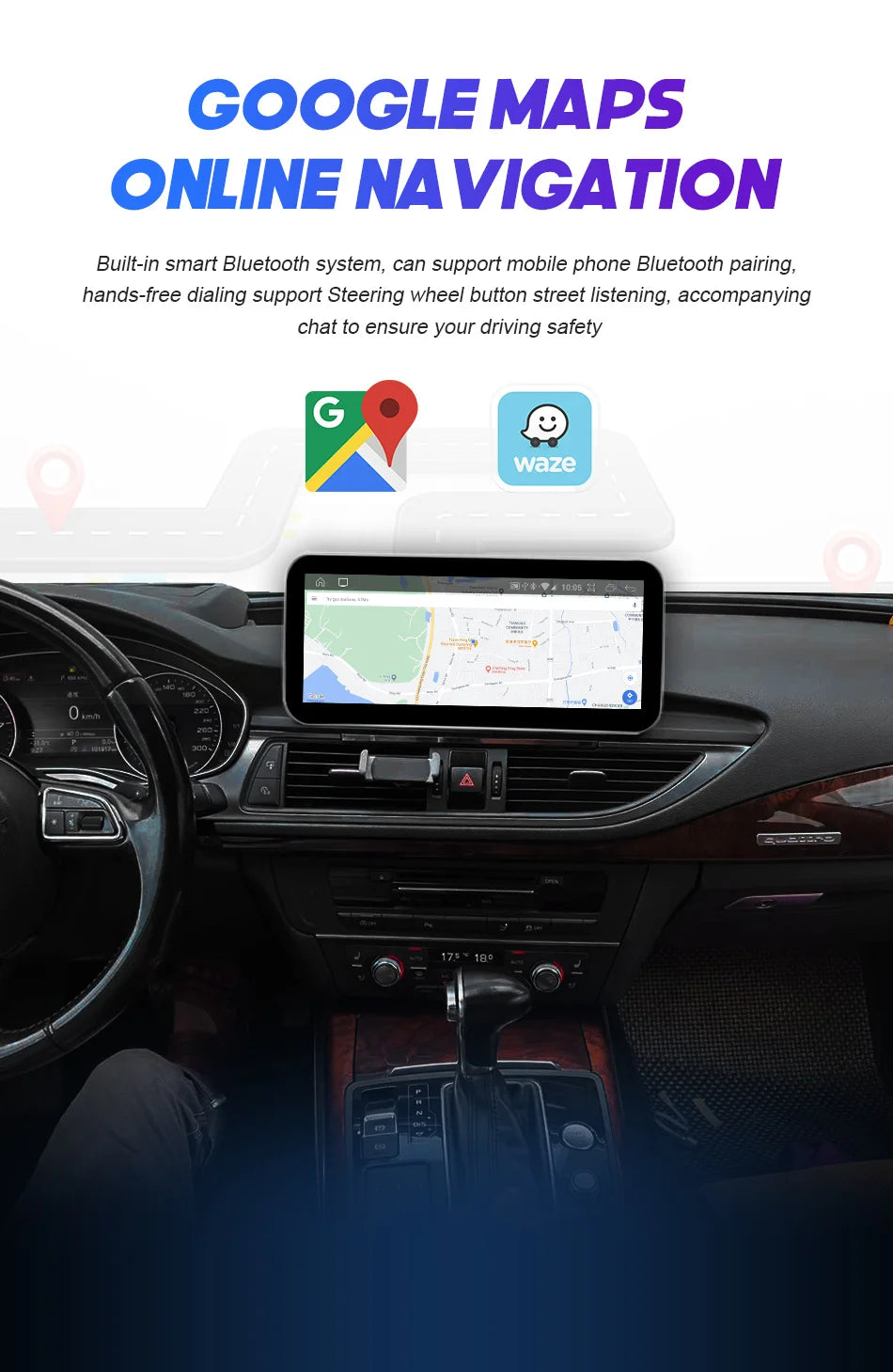 12.3 Android 14 Wireless Carplay For Audi A4 A5 Q5 B9 2017 2016-2023 IPS Touch Screen WIFI Multimedia Stereo GPS Navi Receiver