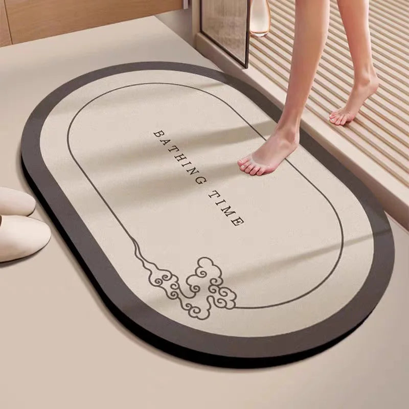 VIKAMA minimalist bathroom carpet, absorbent anti slip quick drying foot pad, bathroom entrance door mat