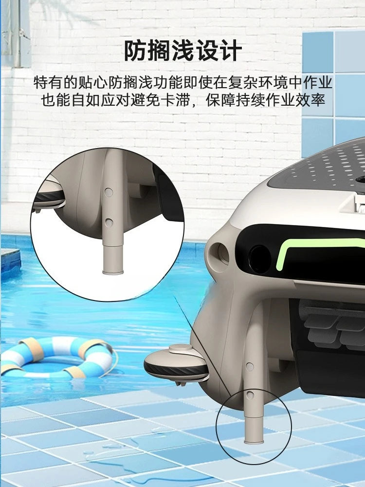 Wireless Automatic Surface Skimmer Pool Cleaning Robot – Floating Debris Collector with Leaf Collection for Swimming Pools