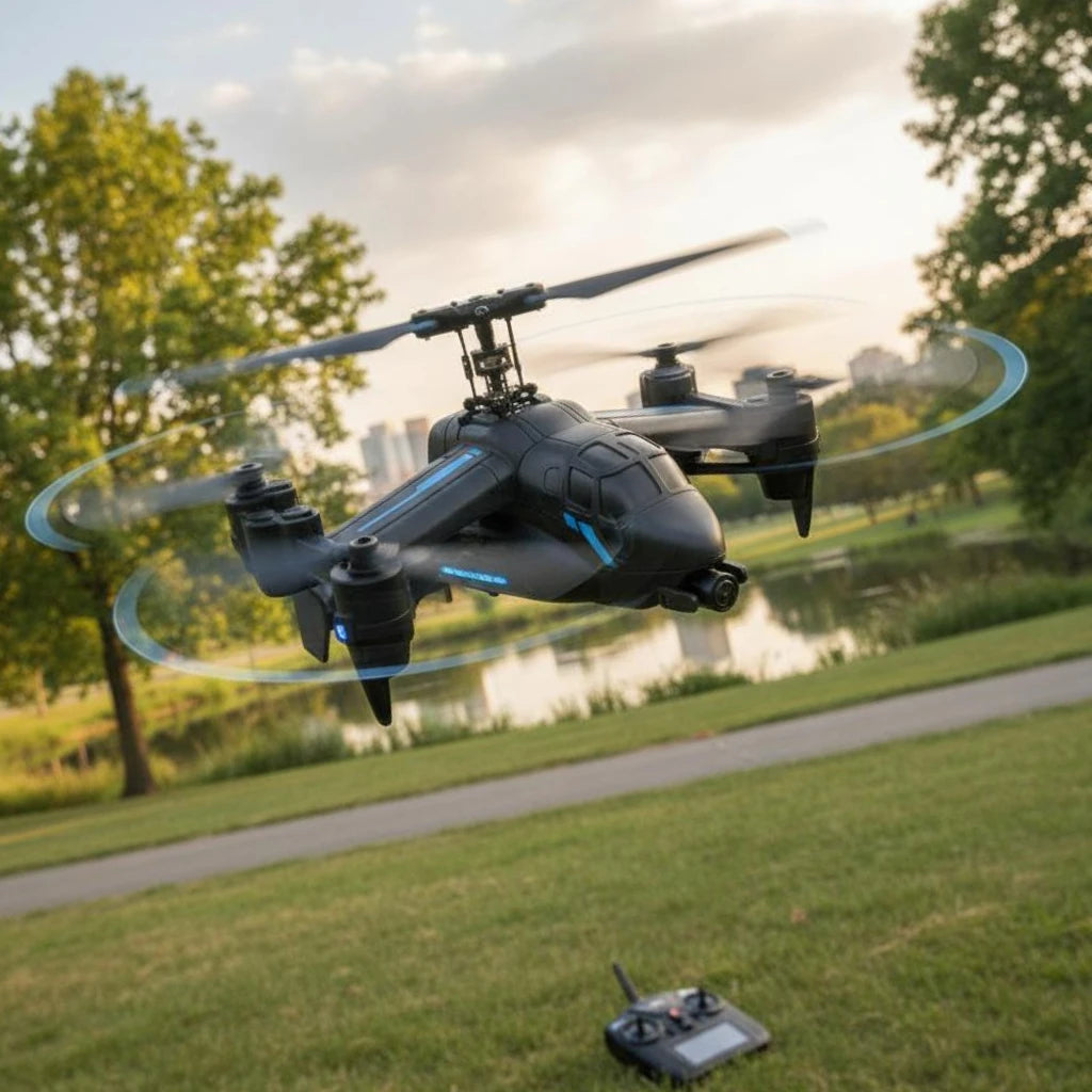2.4Ghz Remote Control Helicopter with Gyro 4 Channel Rc Aircraft for Beginners Wings Lights Takeoff/Landing
