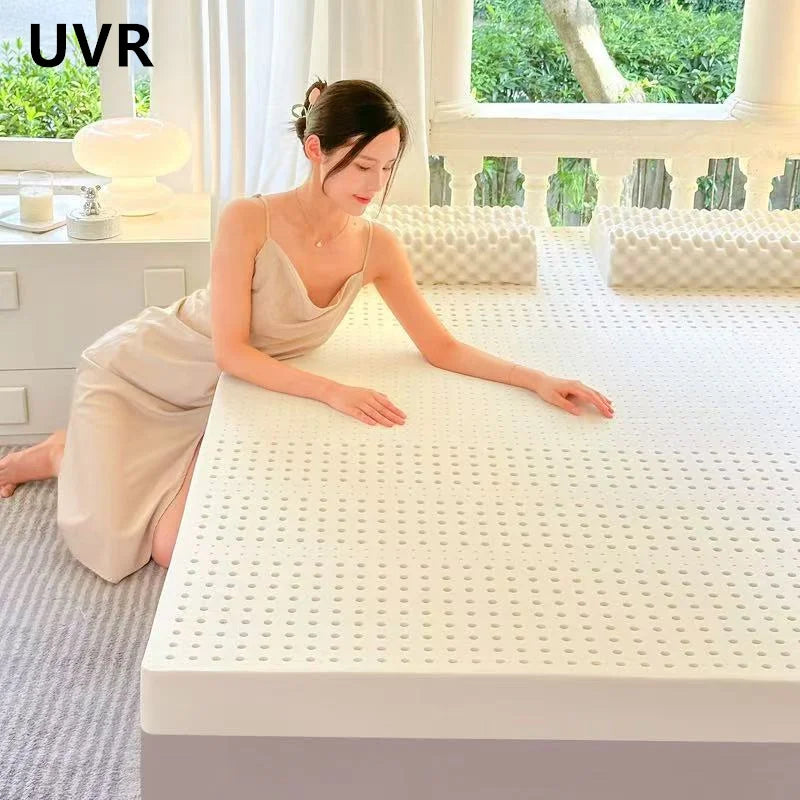 UVR Natural Latex Mattress 100% Latex Student Single Dormitory Mattress Bedroom Hotel Foldable Tatami Double Mattress Full Size