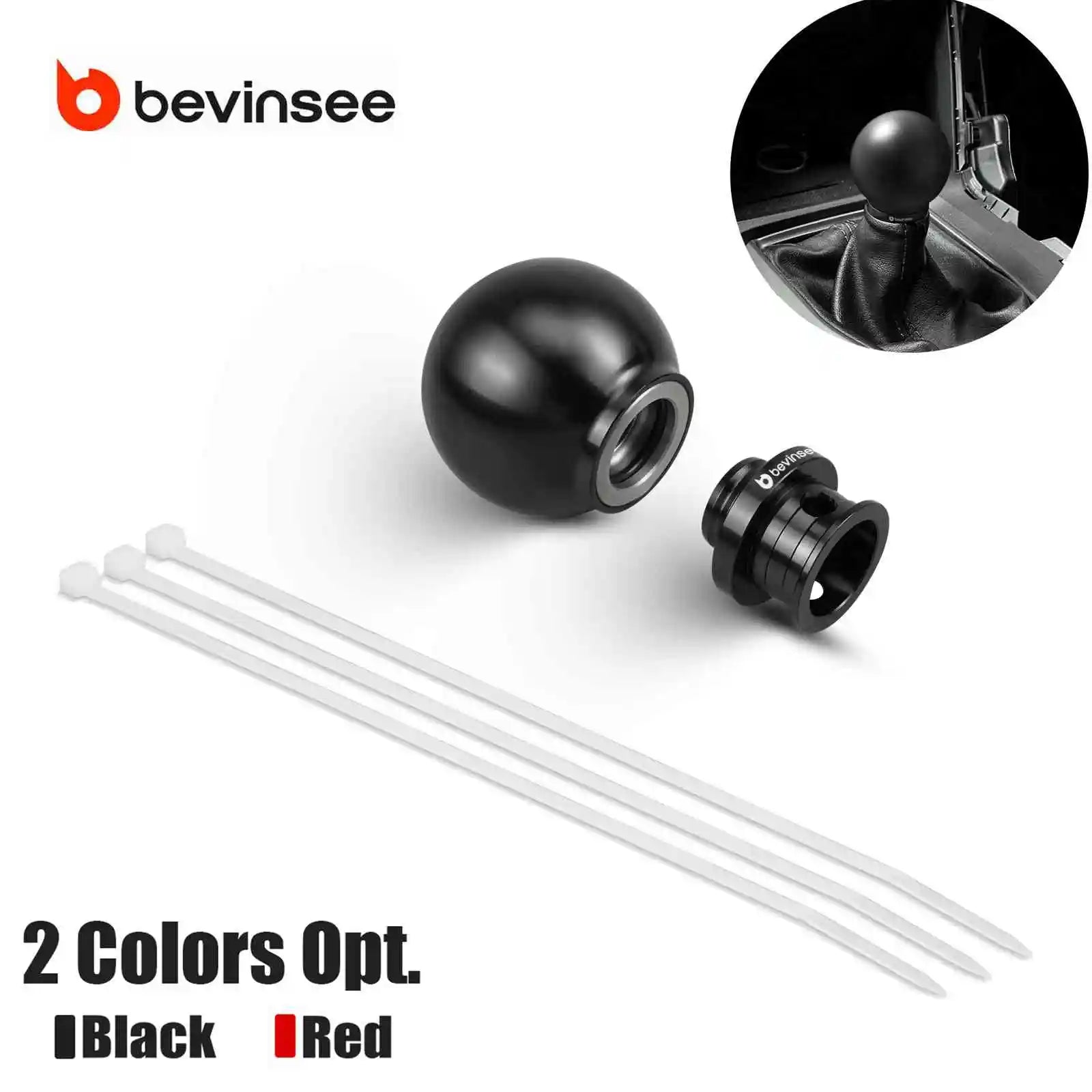 Pommeau de levier de vitesses BEVINSEE discret pour Honda Civic/Civic Si/Type R/Accord/CR-V/Fit/CRZ/Element pour Acura RSX TSX MT