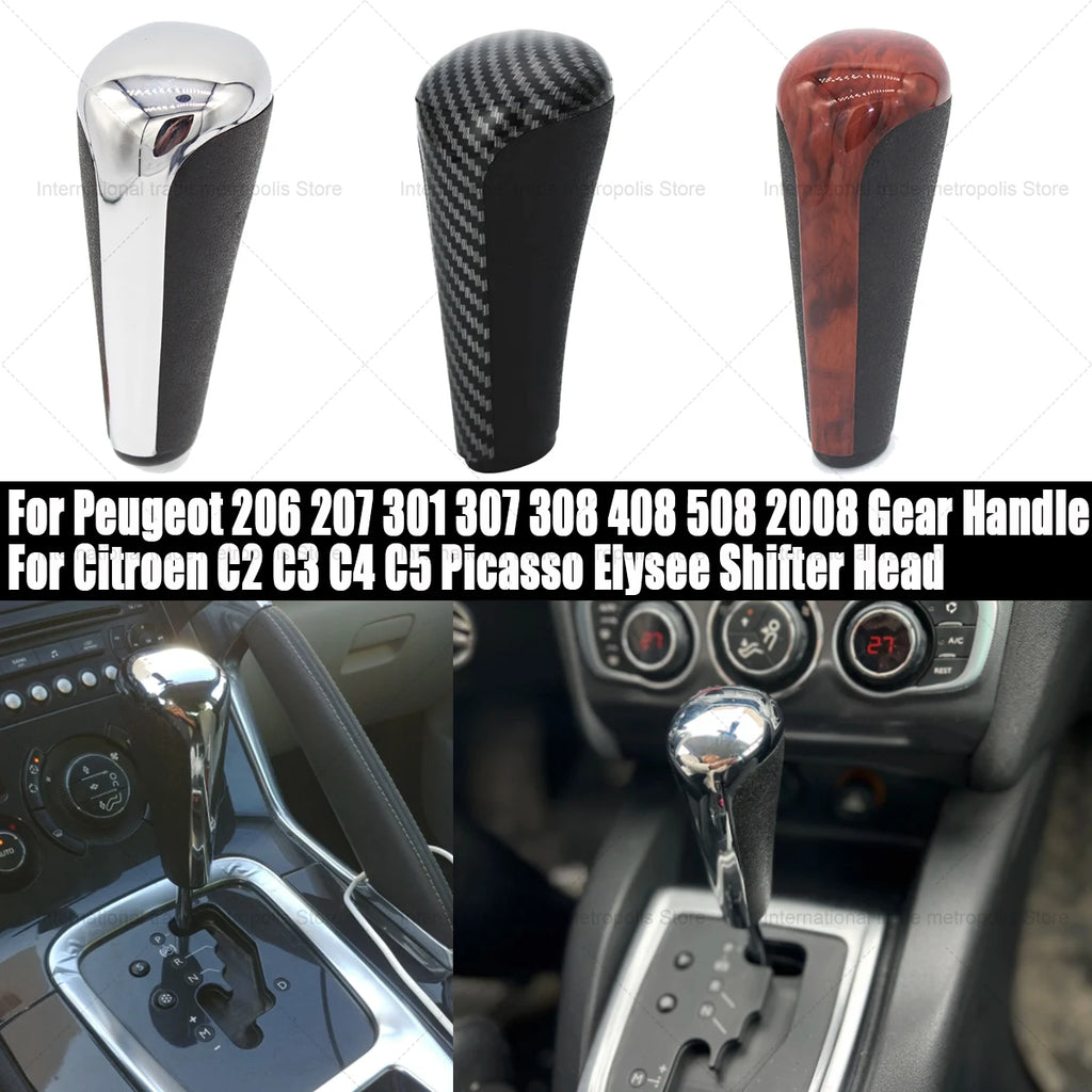 1 poignée de levier de vitesse automatique pour Peugeot 206 207 301 307 308 408 508 2008, levier de vitesse pour Citroën C2 C3 C4 C5 Picasso Elysee