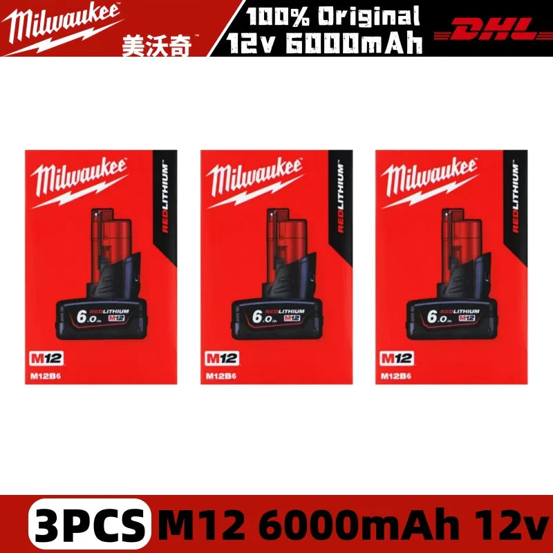 100% New Milwaukee M18 6.0Ah High Output Battery 18V Lithium-ion Rechargeable for Milwaukee M18 Cordless Power Tools 6Ah Battery
