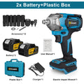 Gisam 1200N.M Torque Brushless Electric Impact Wrench 1/2 inch Cordless Wrench Screwdriver Power Tool For Makita 18V Battery Pin