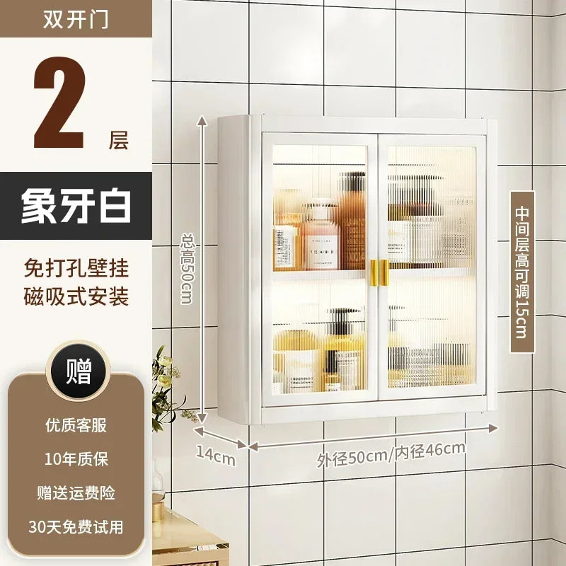 Modern Wall Mounted Bathroom Cabinet white Waterproof Storage Organizer Shelf for Toilet Vanity Bathroom home Decor Furniture