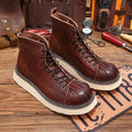 New Fashion Vintage British Men Leather Shoes Casual Round Toe Ankle Boots Spring Autumn Business Dress Chelsea Boots