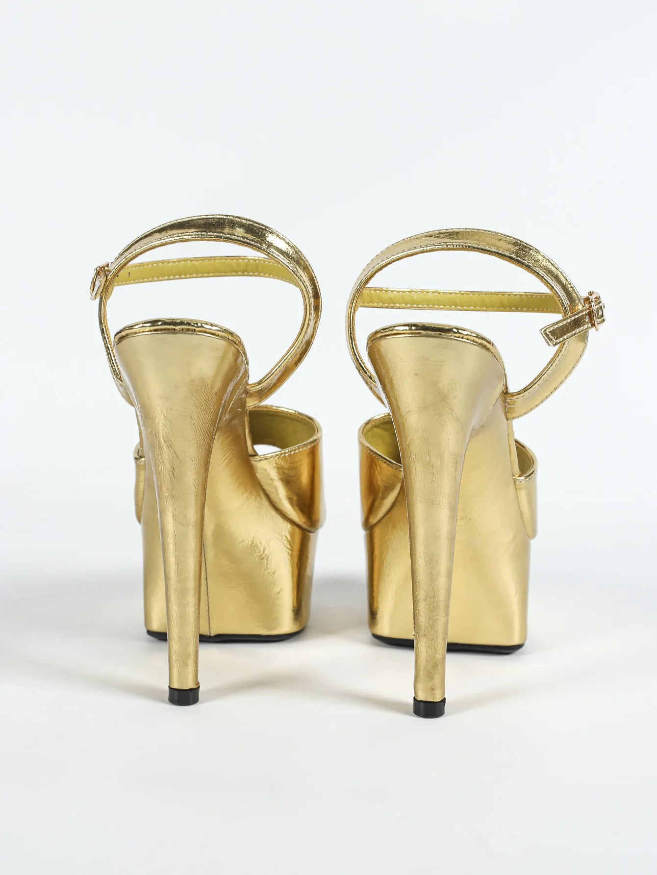 Gold Sandals T Show Summer Women Heels 15CM Stiletto Nightclub Party Large Size 43 Fashion Platform Shoes Pole Dance Stripper