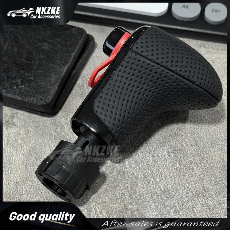 LHD Black Leather With Hole Gear Shift Knob For AUDI Q7 Q5 A3 A4 A5 A6 A7 C6 C7 4G1 713 139 4G1713139 Car Accessoriess