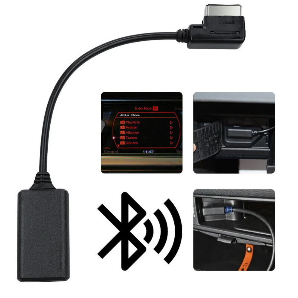Câble adaptateur audio AUX d'interface musicale Bluetooth AMI MMI pour Audi A1 A3 A5 A6 A8 Q3 Q5 Q7 RS4 S3 S4 S5 S6 S7 A6L A8L Q7 A3 2010+