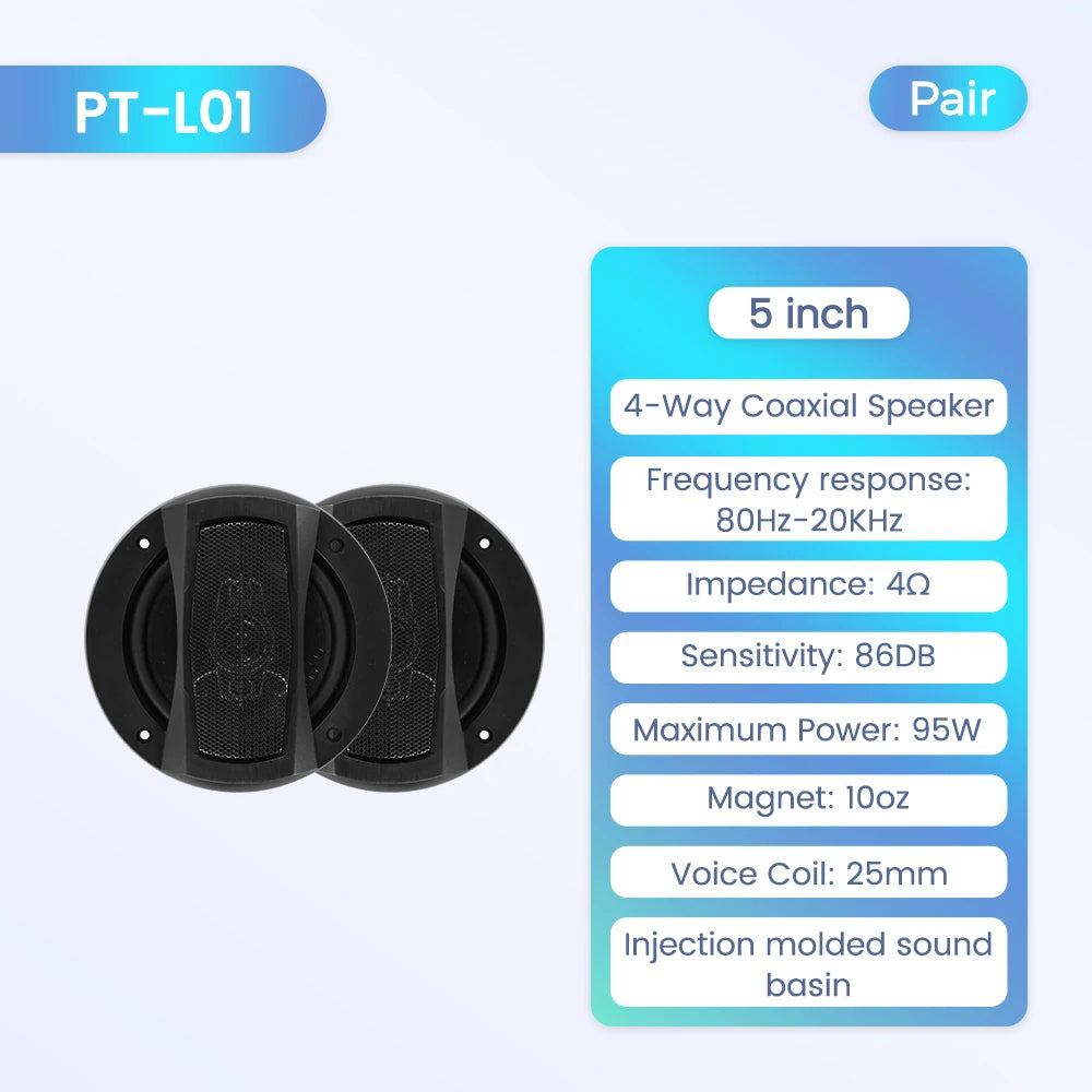NaviFly 2pcs 5" 6.5" 6*9" Universal Car Audio Coaxial Speakers Non-destructive Installation Car Speaker HiFi Audio Music Speaker