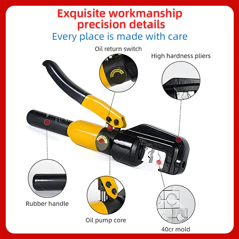 6-120 Hydraulic Crimping Pliers YQK-120 Pressure 6T Home Hydraulic Tools Hydraulic Pliers DIY Cable Terminal Crimping Pliers