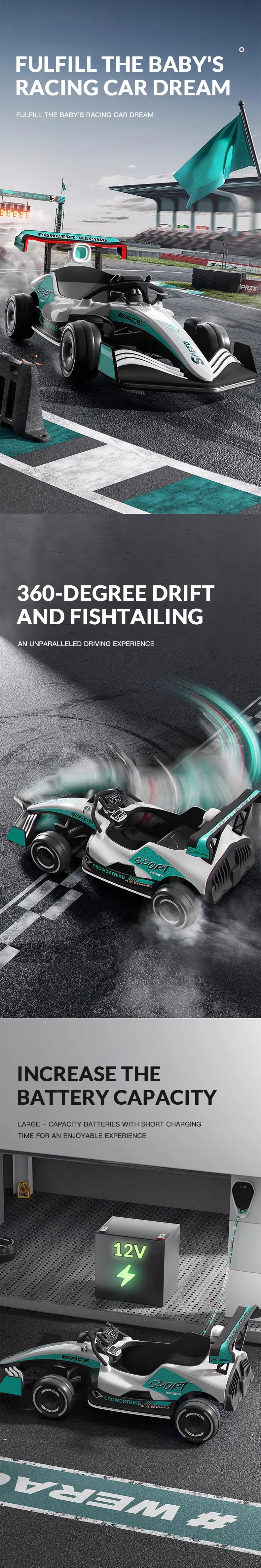 Wholesale Kids Electric Drift Racing Car,Remote Control Ride On Go Kart,New Arrival Big Toy,Drift Car for Children Outdoor Sport