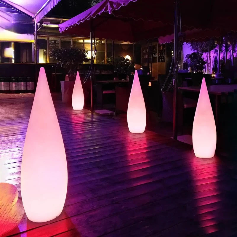 Water Drop Landscape Lighting USB Charge RGB Colors With Remote Control Outdoor Floor Lamp Hotel Garden Waterproof Decor Lights