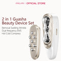 ANLAN 2 in 1 Guasha Beauty Device Facial Removal Swelling Wrinkle Dual-frequency Microcurrent Hot Cold Skincare Body Massager