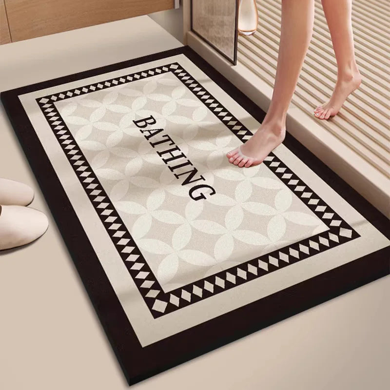 VIKAMA minimalist bathroom carpet, absorbent anti slip quick drying foot pad, bathroom entrance door mat
