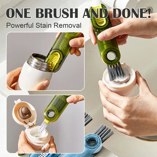 3-in-1 Cup Brush Multi-Functional U-Shape Cup Mouth Cleaning Brush Bottle and Mug Cleaner Household Kitchen Cleaning Tool