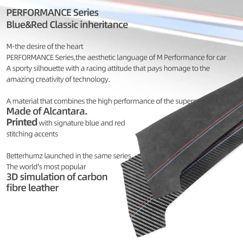 Pour BMW X5 F15 X6 F16 en Alcantara Tableau de Bord Panneau Garnitures Bandes Instrument Performance Autocollants Accessoires Intérieur de Voiture