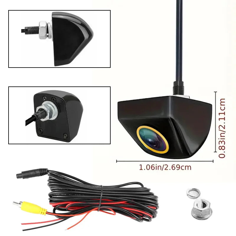 Universal AHD CVBS 170° Fisheye Car Rearview Camera, HD Night Vision Waterproof Reverse Backup Lens with Korean-Style Screw