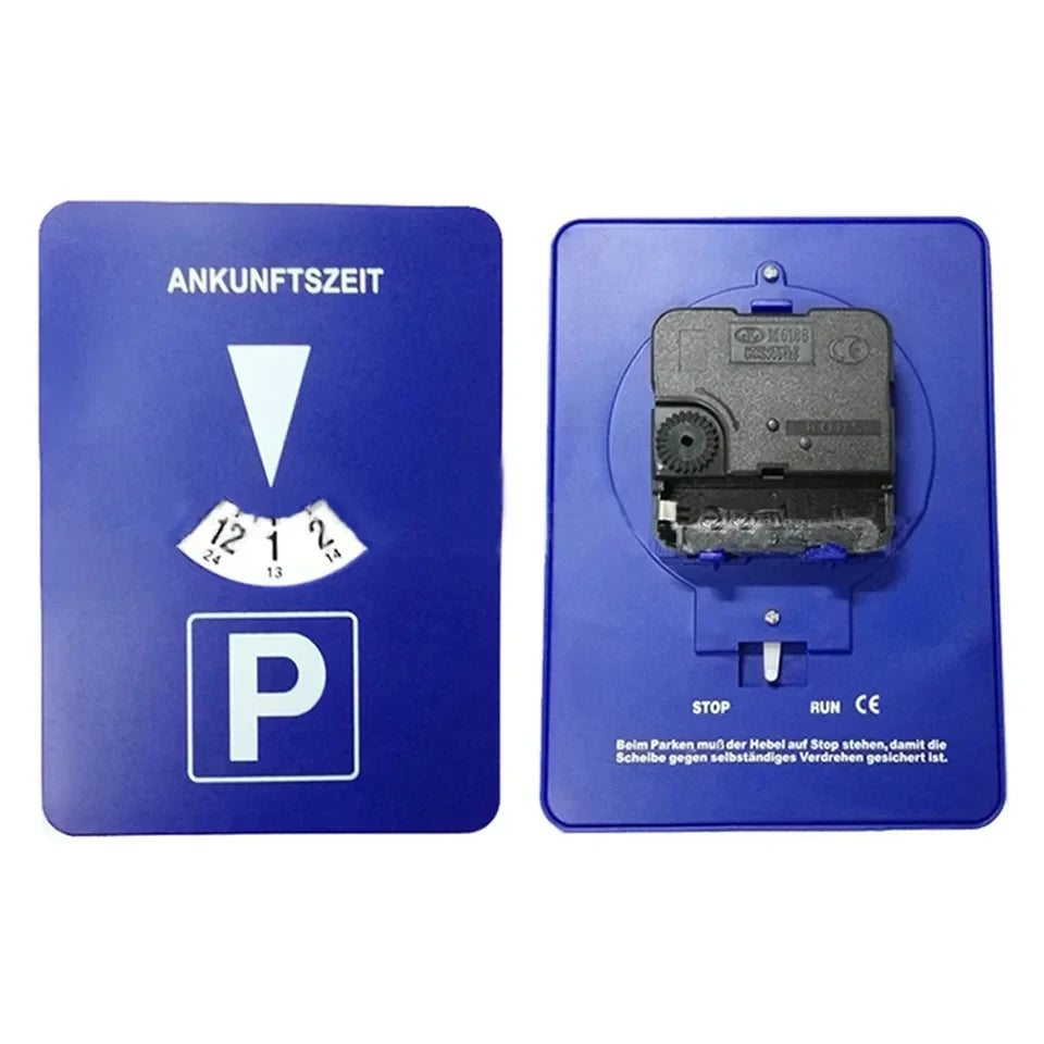 Blue Digital Parking Timer Disc Easy to Use Portable Clock Tool for Arrival Time Display Car Accessory Parking Enforcement