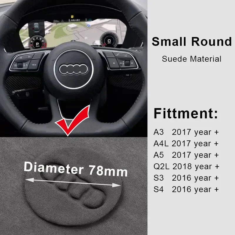 Audi Suede Steering Wheel Sticker