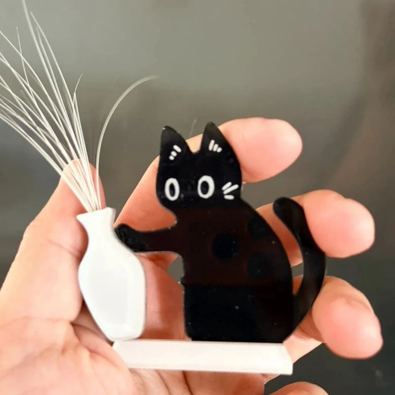 Cat Accessories Cat Whiskers Collector Cats Hair Storage Box Cute Cats Refrigerator Magnet Accessories for Cats