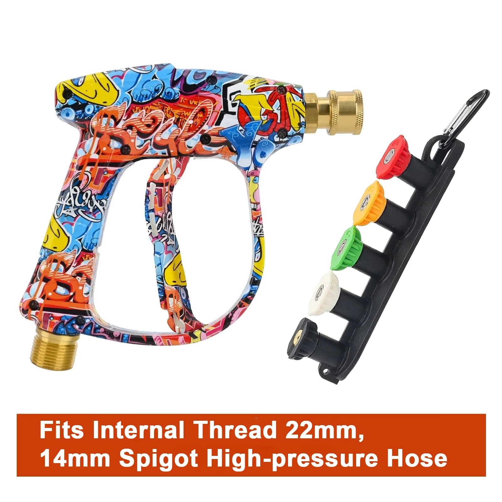 Graffiti Design Foam Cannon Kit - High Pressure Washer Gun for Karcher/Bosch/Nilfisk, Ergonomic Car/RV/Truck Wash Set