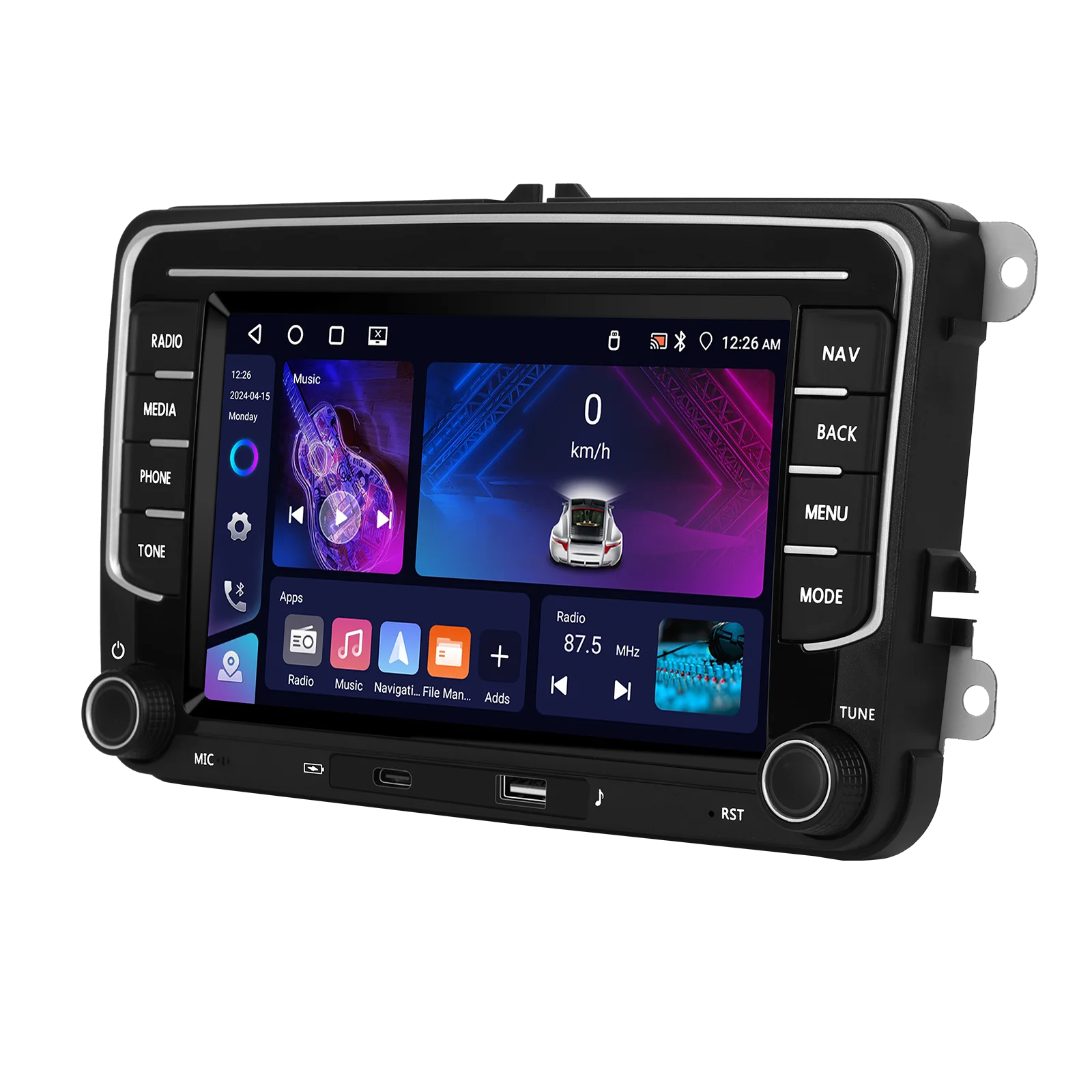 Podofo 7 "9" CarPlay Android Car Radio For Volkswagen VW Golf Passat JETTA Skoda SEAT Car Intelligent System 2din GPS Car Radio