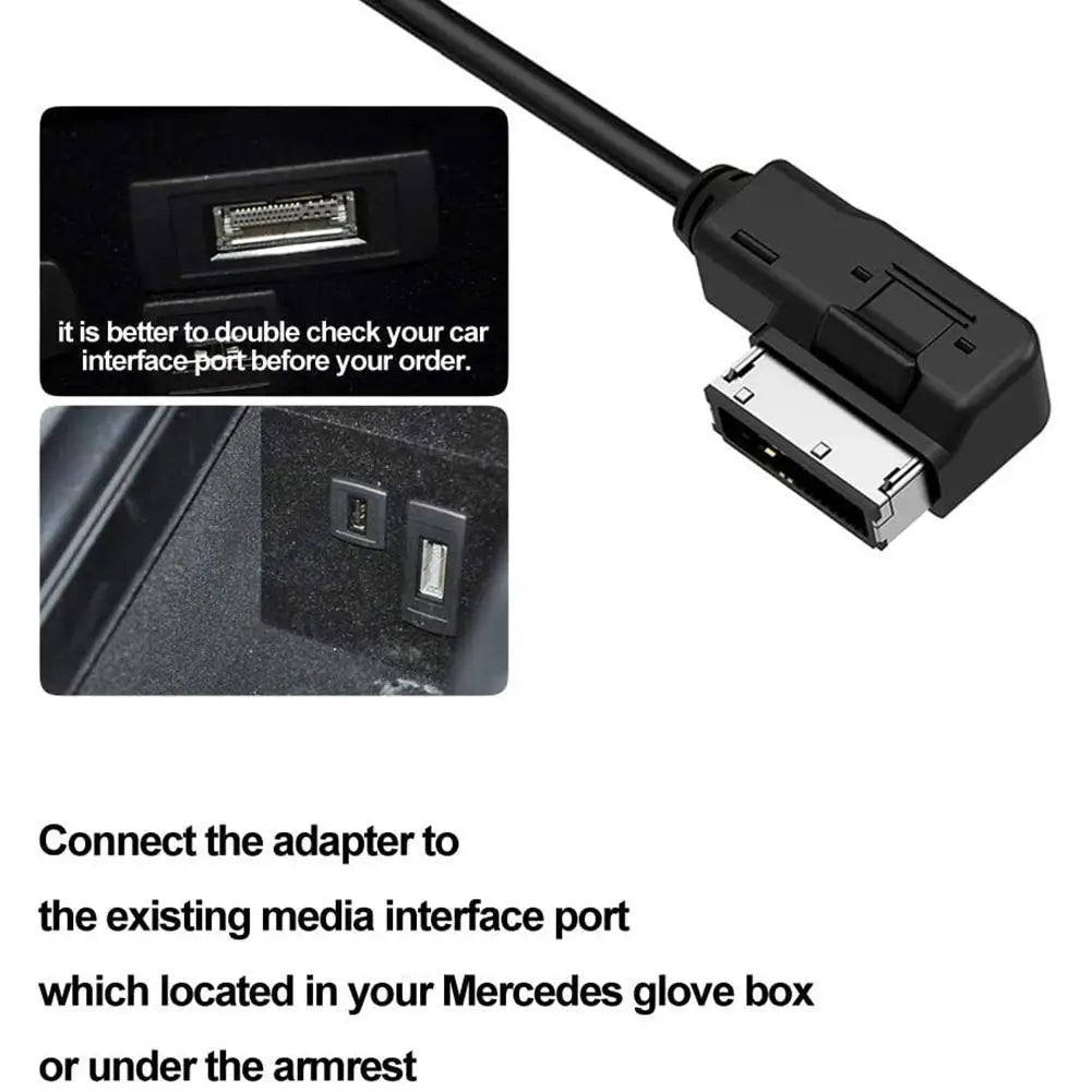 Adaptateur audio sans fil Bluetooth Auto Interface Émetteur A2DP Streaming musical Bluetooth Câble auxiliaire pour Mercedes MMI
