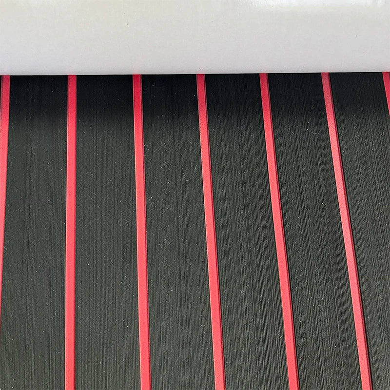 240*45cm Boat Flooring EVA Foam Decking Sheet Faux Teak Marine Mat Non-Slip Self-Adhesive Carpet for Motorboat RV Pontoon Jon