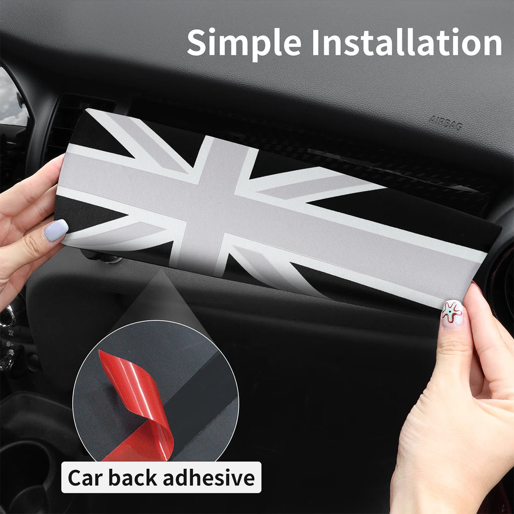 Car Dashboard Decorative Shell ABS Leather For Mini Cooper F55 F56 F57 2014-2021 Center Console Decorative Shell Car Accessories