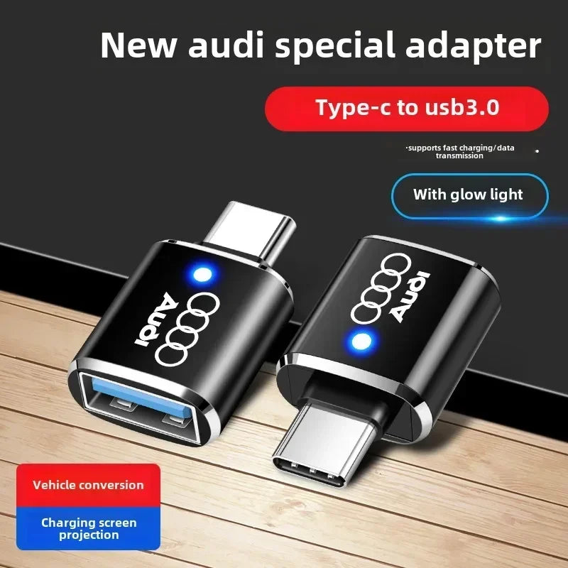 1/2 pièces pour Audi A1 A3 A4 A5 A6 S3 S7 S8 R8 Q2 Q3 Q5 Q7 Q8 SQ5 dédié voiture convertisseur Type-C adaptateur de charge USB