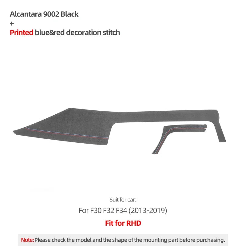 Pour BMW F30 F32 F34 en Alcantara Tableau de Bord Instrument Panneau de Couverture Garniture Autocollants M Performance Accessoires Intérieur de Voiture
