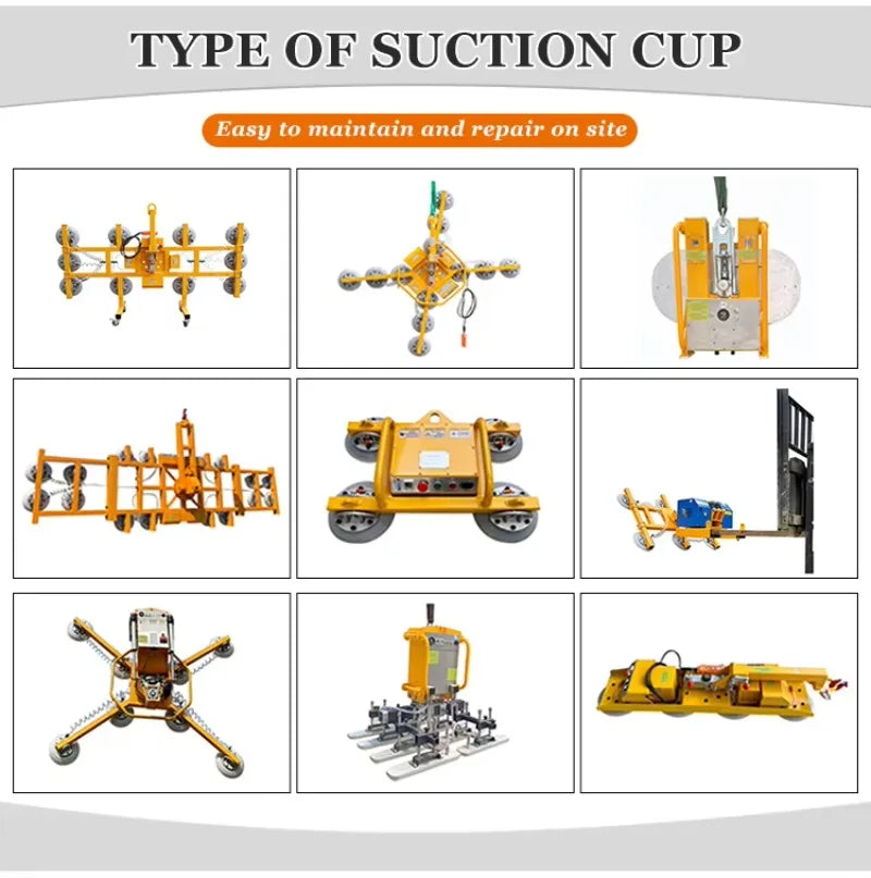 Customize Vacuum Lifting Suction Cups 600kg 800kg Electric Glazing Robot Vacuum Suction Cup Glass Lifter for Installing Windows