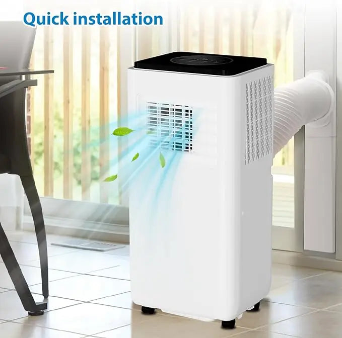 Climatiseurs portables 10 000 BTU avec télécommande, unité de climatisation intégrée avec modes froid, sec, ventilateur, jusqu'à 42 m² pour chambre, dortoir