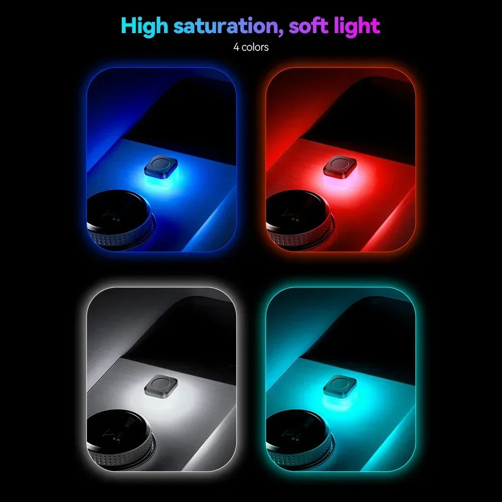 1/2PCS Mini USB Car LED Light Auto LED Interior Lighting DC 5V USB LED Atmosphere Light Laptop Keyboard Light Decoration Night