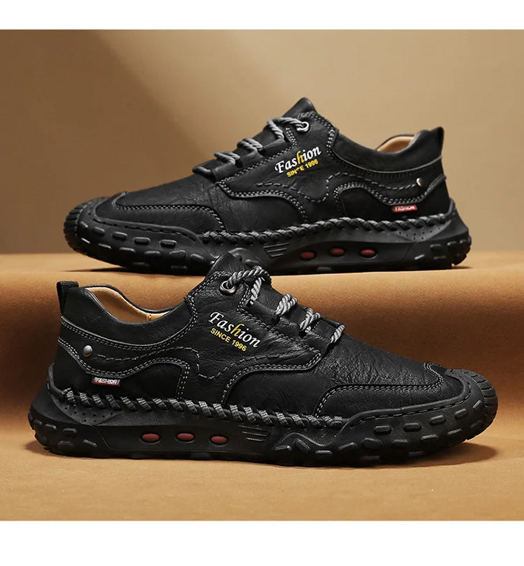 New Genuine Leather Mens Casual Shoes Fashion Lace Up Business Oxford Shoes for Men Outdoor Walking Sport Shoes Tennis Masculino