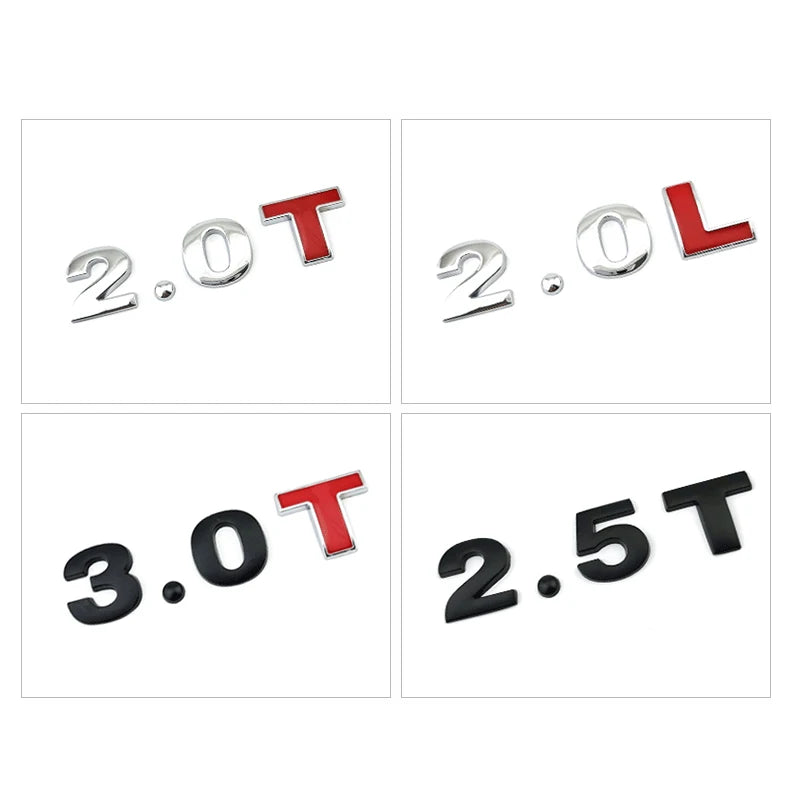 3D Metal 45mm 25mm Car Letters Alphabet Emblem Numbers Chrome Labeling Car Sticker Trunk Logo Letters Emblem For Hyundai Toyota