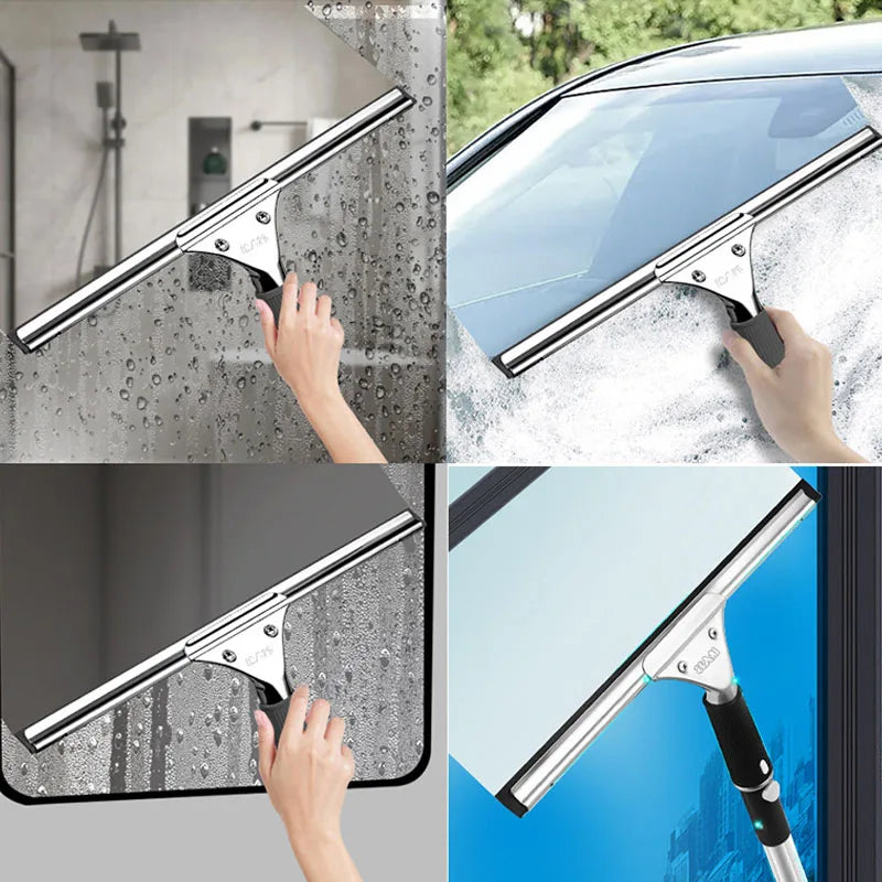 25/30/35/40cm Glass Cleaning Squeegee Window Wiper Window Cleaning Tool Rubber Blade for Bathroom Shower Home Car Glass Cleaning