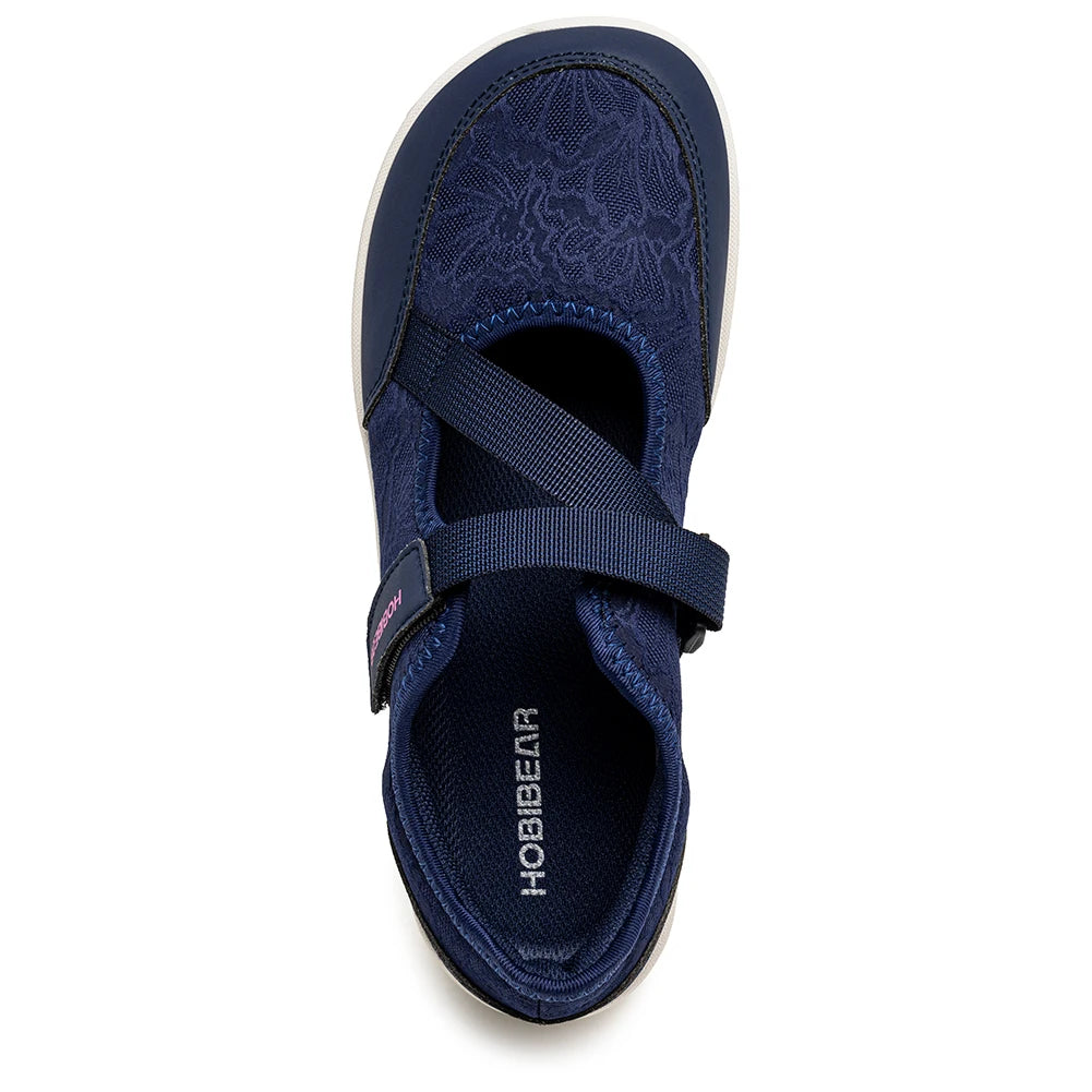HOBIBEAR Wide Width Mary Jane Flats Women Barefoot Ballet Shoes Adjustable Hook Loop Lightweight Zero Drop Shoes