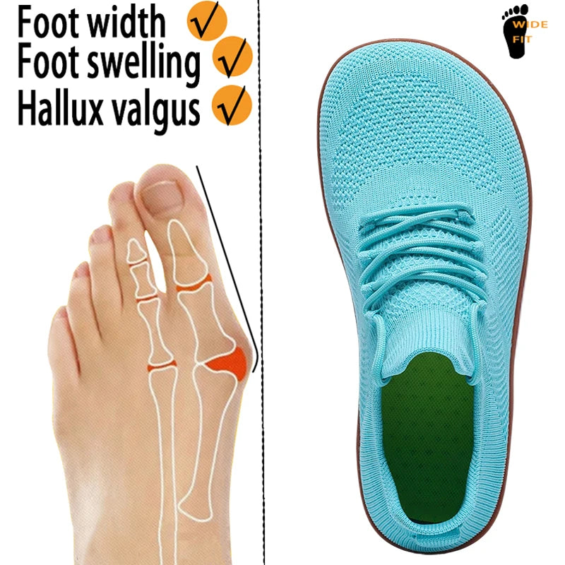 2025 New Wide-toe Men's Shoes Casual Soft Sole Wide-Toe Shoes Walking Sneakers Breathable Mesh Comfortable Barefoot Shoes