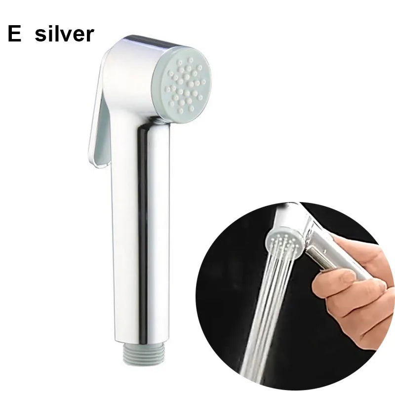 white silver ABS self clean Handheld Bathroom Bidet Shower Head Toilet Sprayer Faucet Spray Nozzle holder hose for toilet seat