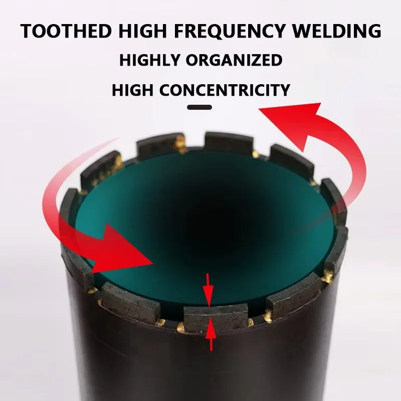 LAANCI laser weld Diamond Core Drill Bit for Reinforced Concrete – Diameter 25-254mm,400mm Total Length M22 Threaded Connection