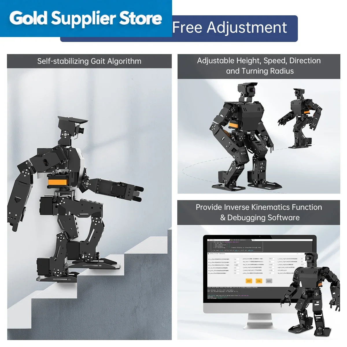 Professional ROS Humanoid Robot for Competition Teaching Kit Based on Raspberry Pi Athletic Robot Kit