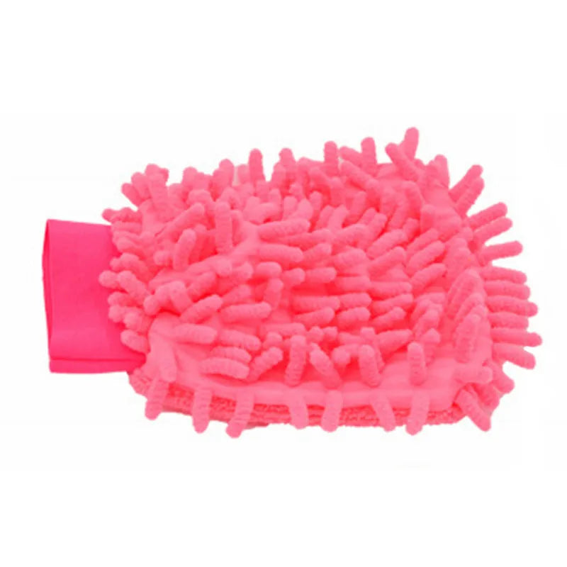 Hot sale 2 in 1 Ultrafine Fiber Chenille Microfiber Car Wash Glove Mitt Soft Mesh backing no scratch for Car Wash and Cleaning