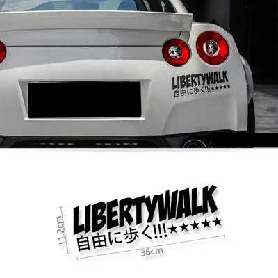 Performance Liberty Walk LB Rising Wide-bodied Modified Racing Bumper Sticker Reflective Car Window Hood Body Vinyl Decal