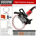 400mm Ring Saw  High Frequency Concrete Wall Cutting Machine 8800W Handheld Deep Cut Saw for Stone Cement Door Opening