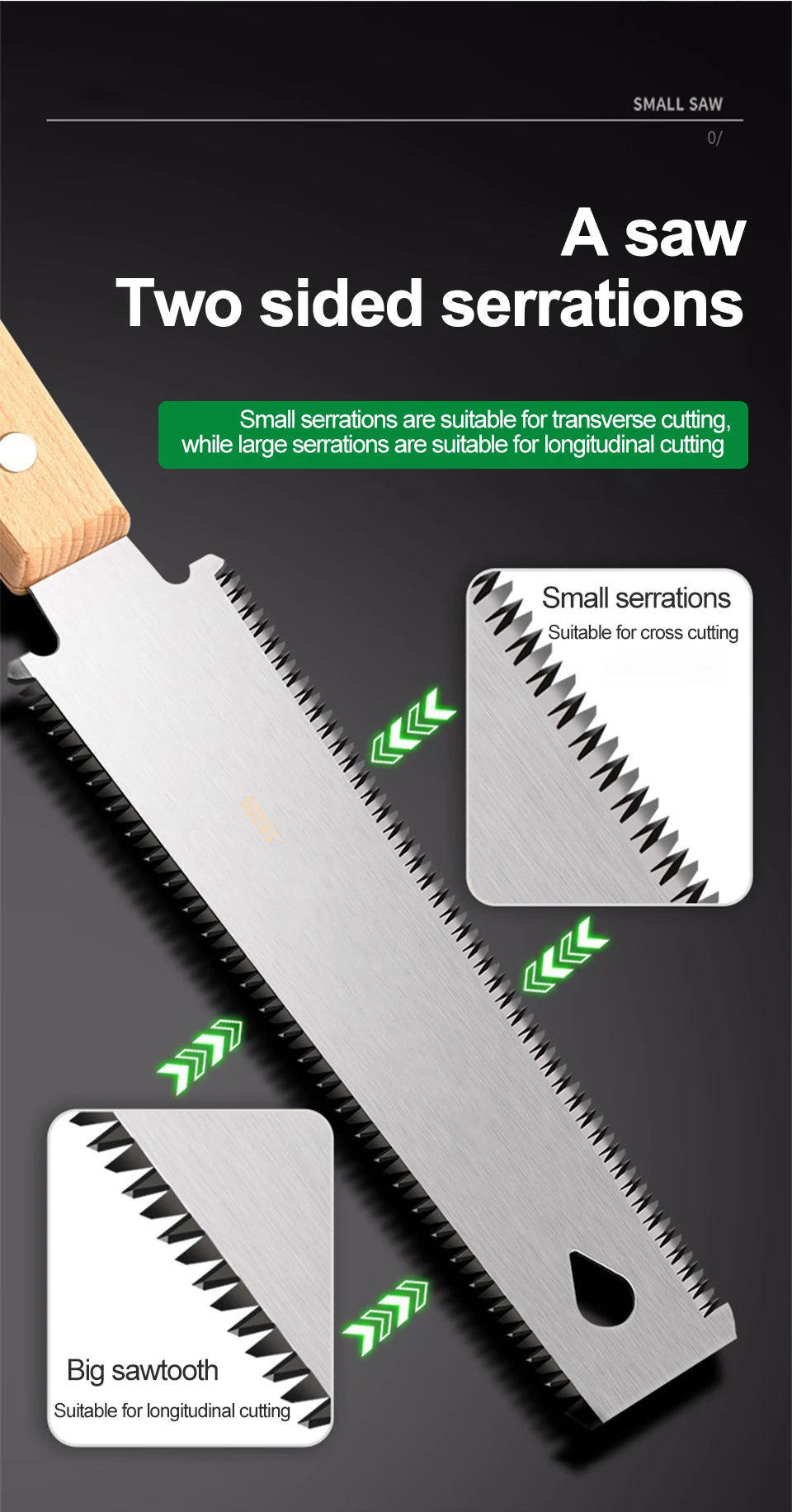 Japanese Style Hand Saw with Non-slip Wooden Handle Pull Type Flexible Flush Cut Woodworking Cutting Tool for Woodcraft