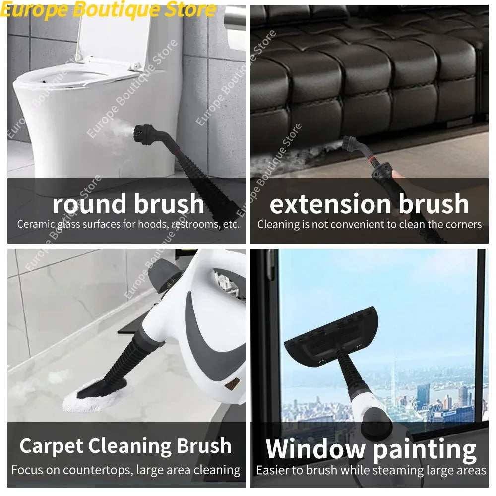 Pressurized Handheld Steam Cleaner for Home - Portable Multi-purpose High Pressure Deep Multi-surface Cleaning Steamer Machine